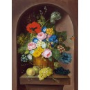 РЕПРОДУКЦИИ НА КАРТИНИ Натюрморт с цветя, грозде и ябълки (1815)